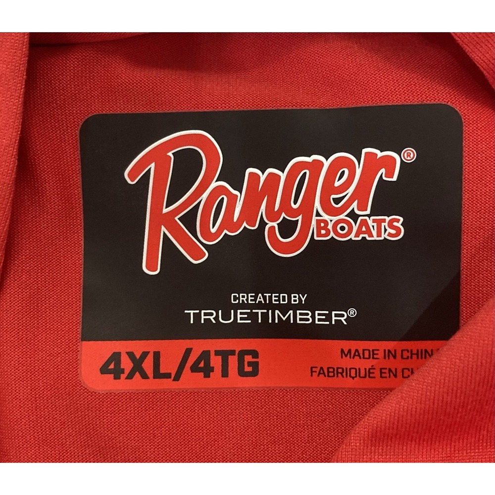 NWT Ranger Boats Performance Red Hoodie Shirt Long Sleeve 4XL - Picture 5 of 10